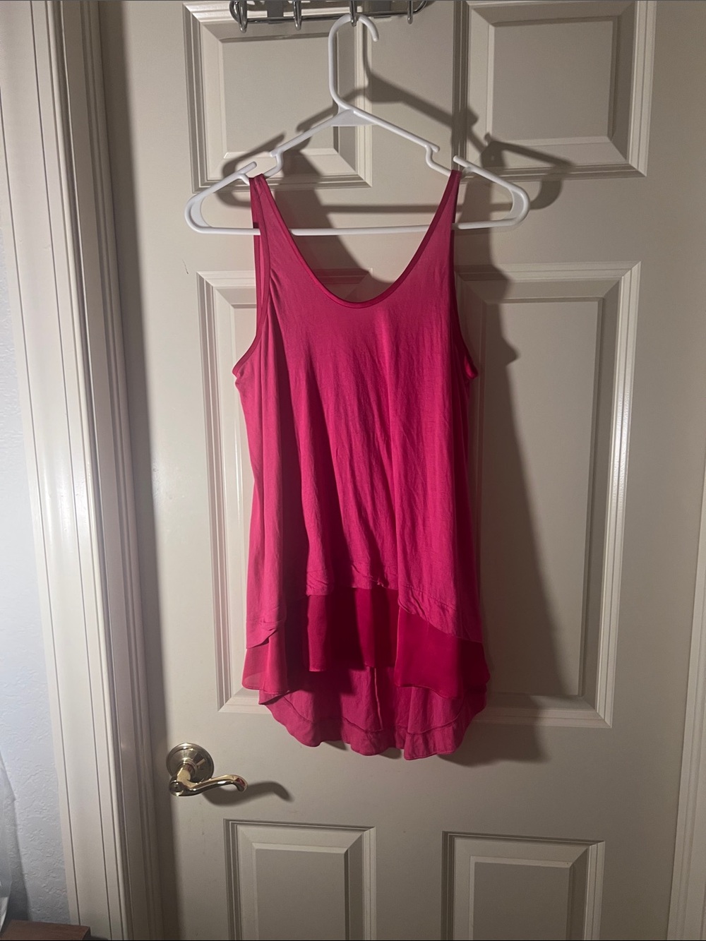 Nicole Miller Hot Pink Layered Tank